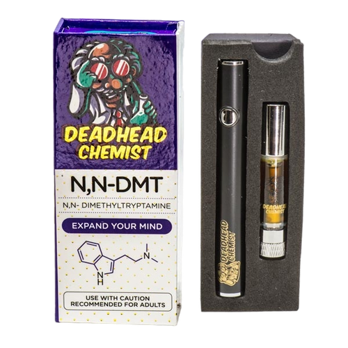 Deadhead Chemist DMT vape kit with 1ml cartridge and rechargeable battery