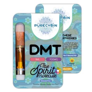 Purecybin DMT cart 1ml vape cartridge holding 700mg of N,N-DMT